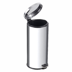 Lixeira Multiuso Aço Prata 30L Redonda com Pedal