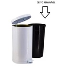 Lixeira Multiuso Com Pedal Cozinha 15l Branca Com Recip. Inte