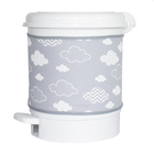 Lixeira Nuvem Chevron Cinza Quarto Bebê Unissex