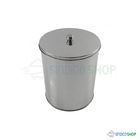 Lixeira Office Em Aço Inox Com Tampa 19 X 26 - 7 Litros