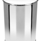 Lixeira Office Redonda Com Tampa Em Aço Inox 10 Litros