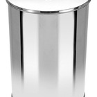 Lixeira Office Redonda Com Tampa Em Aço Inox 5 Litros