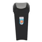 Lixeira para Área de Serviço 15L Plástico Basculante Preto Sanremo