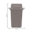 Lixeira para Área de Serviço 30L Plástico Basculante Cinza e Preta Sanremo
