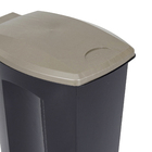 Lixeira para Área de Serviço 50L Plástico Pedal Dourada e Preta Plasútil