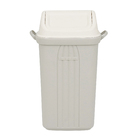 Lixeira para Área de Serviço 60L Plástico Basculante Cinza Sanremo