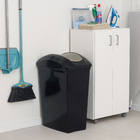 Lixeira para Área de Serviço 70L Plástico Basculante Preto Sanremo