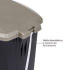 Lixeira para Área de Serviço 7L Plástico Pedal Preto Plasútil