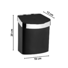 Lixeira Para Bancada Cozinha 2,5 Litros Originale Preto Com C