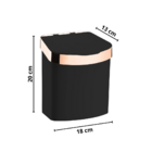 Lixeira Para Bancada Cozinha 2,5 Litros Originale Preto Com R