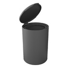 Lixeira com Tampa para Banheiro 5L Plástico Manual Cinza Coza