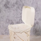 Lixeira Para Banheiro Classic Mármore 4,6 Litros Esconde Saco