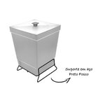 Lixeira Para Banheiro De Plástico Com Suporte Apoio Black - S