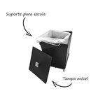 Lixeira Para Banheiro De Plástico Com Tampa - Stolf