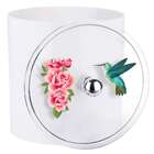 Lixeira Para Banheiro Decorada Com Rosas E Beija-flor