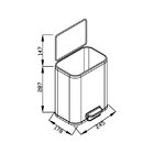 Lixeira Para Banheiro E Cozinha Branca Fosca 5l Com Pedal E C