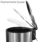 Lixeira Para Banheiro E Cozinha Inox Com Pedal Spin 20 Litros