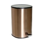 Lixeira Para Banheiro E Cozinha Preta Fosca  5l Com Pedal E C