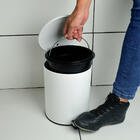 Lixeira Para Banheiro Escritório 5l Pedal E Cesto Removível B