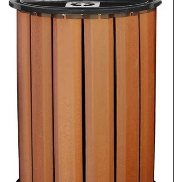 Lixeira Para Coleta Seletiva 90l Diversas Cores Madeira Plast