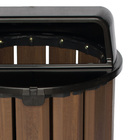 Lixeira Para Coleta Seletiva Em Madeira Plástica Ipê 70 Cm 94