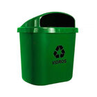 Lixeira Para Coleta Seletiva Verde (vidros) Boca De Lobo 40 L