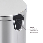 Lixeira para Cozinha 12L Metal Inox Pedal Prata Brinox