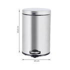 Lixeira para Cozinha 12L Metal Inox Pedal Prata Brinox