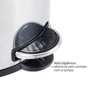 Lixeira para Cozinha 12L Metal Inox Pedal Prata Brinox