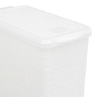 Lixeira para Cozinha 12L Plástico Pedal Branca Juta Nitron