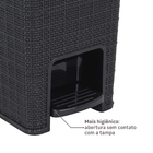 Lixeira para Cozinha 12L Plástico Pedal Preta Juta Nitron