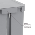 Lixeira para Cozinha 12L Plástico Pedal Chumbo Ou