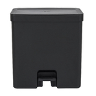 Lixeira para Cozinha 20L Plástico Pedal Preto Ou