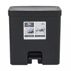 Lixeira para Cozinha 20L Plástico Pedal Preto Ou