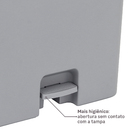 Lixeira para Cozinha 20L Plástico Pedal Chumbo Ou