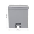 Lixeira para Cozinha 20L Plástico Pedal Chumbo Ou