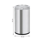 Lixeira para Cozinha 21L Aço Basculante Prata Brinox