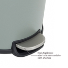 Lixeira para Cozinha 28L Aço Pedal Verde Delinia