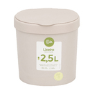 Lixeira para Cozinha 2L Plástico Manual Pia Bege Coza