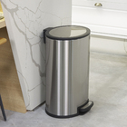 Lixeira para Cozinha 40L Metal Inox Pedal Cromada Importado