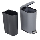 Lixeira para Cozinha 42L Aço Pedal Cinza Delinia