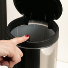 Lixeira para Cozinha 4L Metal Inox Click Preta Brinox