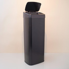 Lixeira para Cozinha 50L Metal Sensor Automática Preta Oikos