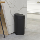 Lixeira para Cozinha 9L Plástico Click Preto Automática Coza