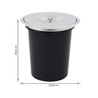 Lixeira para Cozinha de Embutir 5L Inox Manual Preta Debacco