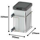 Lixeira Para Cozinha Suprema Corrediça Deslizante Lateral 9 L