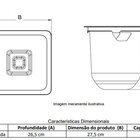 Lixeira Para Embutir Quadrada 8 Litros Arquitech Preto Vulcano