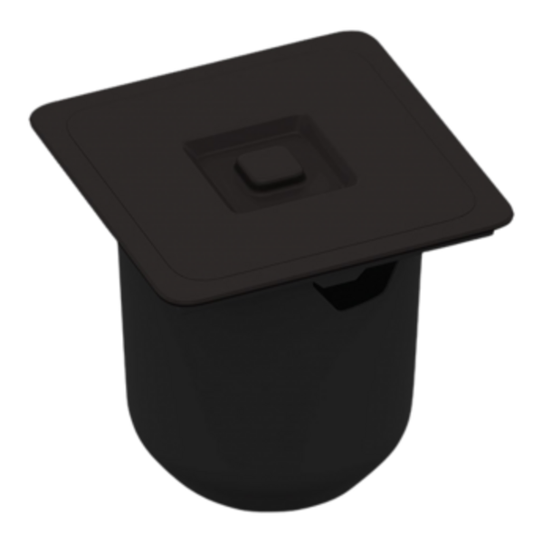 Lixeira Para Embutir Quadrada 8 Litros Arquitech Preto Vulcano
