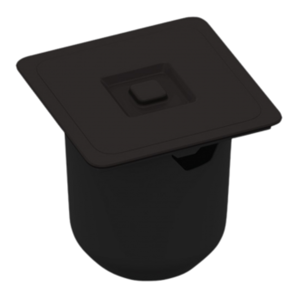 Lixeira Para Embutir Quadrada 8 Litros Arquitech Preto Vulcano