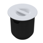 Lixeira Para Embutir Redonda 8 Litros Arquitech Branco